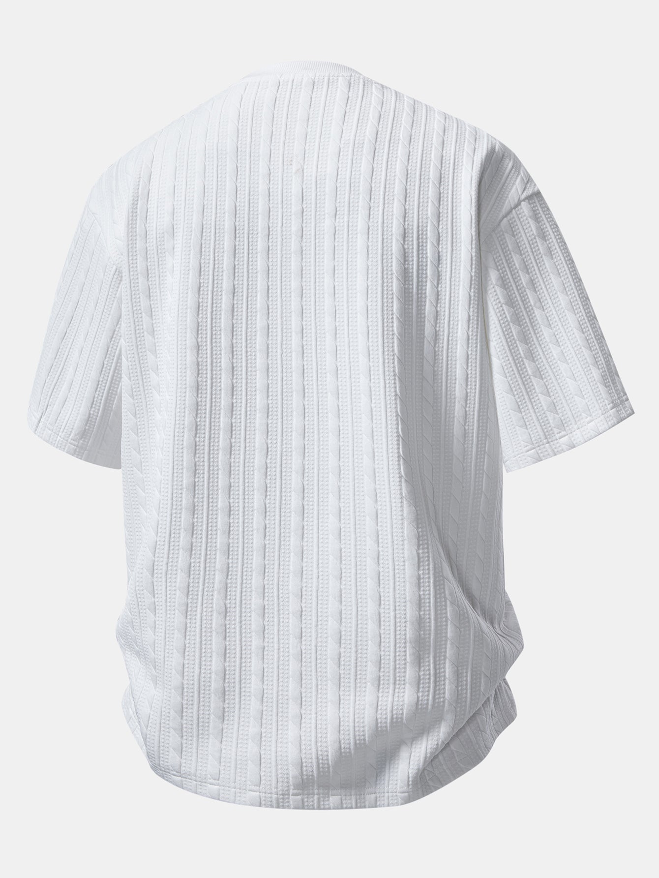 Comfortable Twisted Jacquard Relaxed Fit T-Shirt