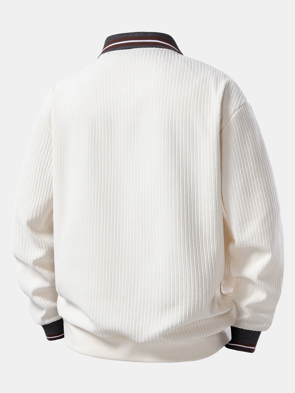 Johnny Collar Sweatshirt with Contrast Trim