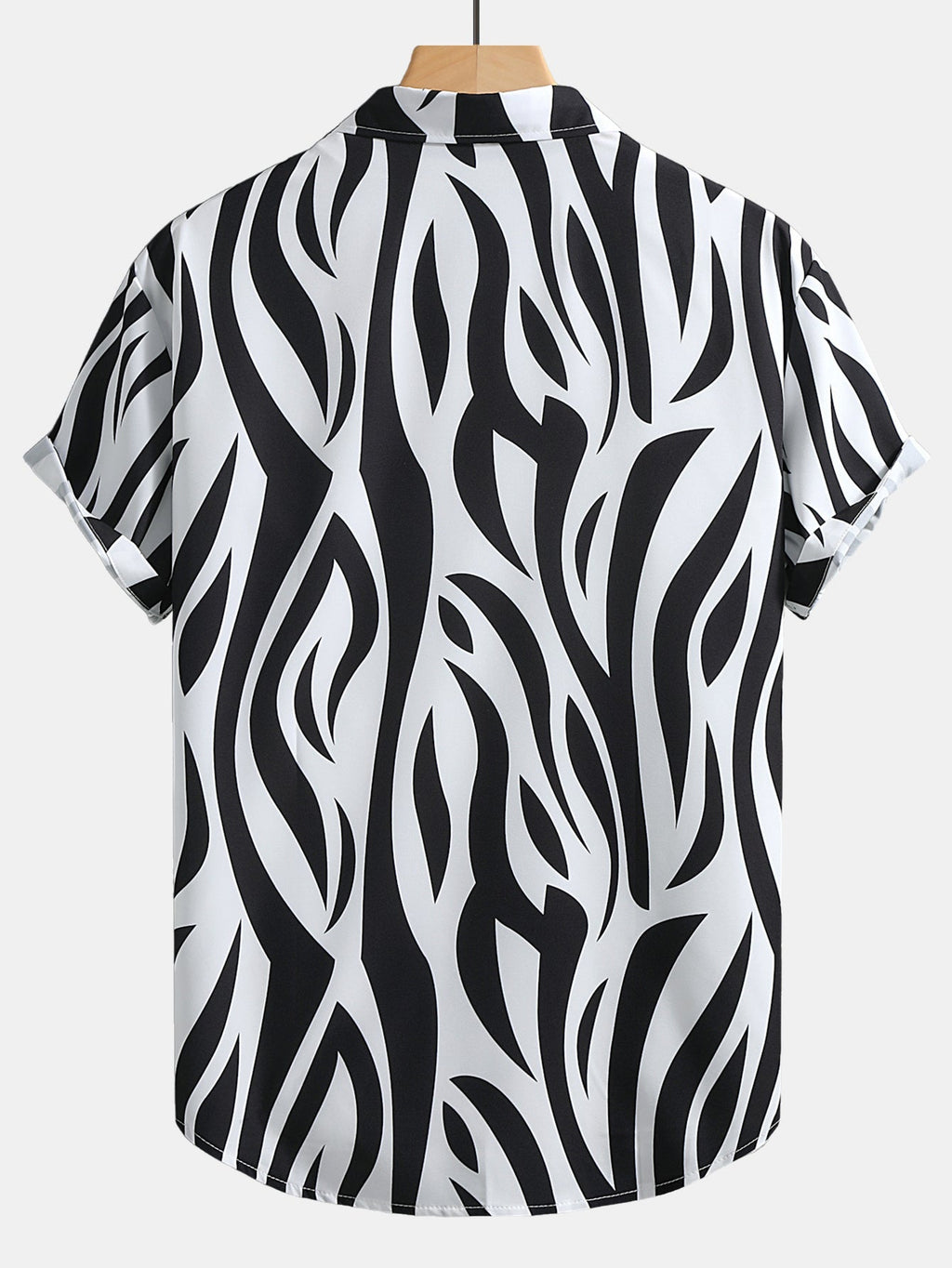 Button-Up Shirt with Abstract Print