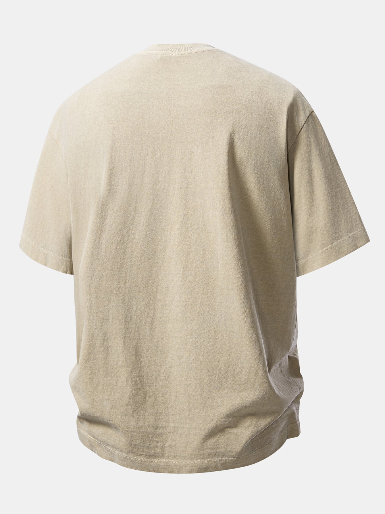 Relaxed Fit Heavyweight Washed Drop Shoulder Tee & Distressed Drawstring Shorts