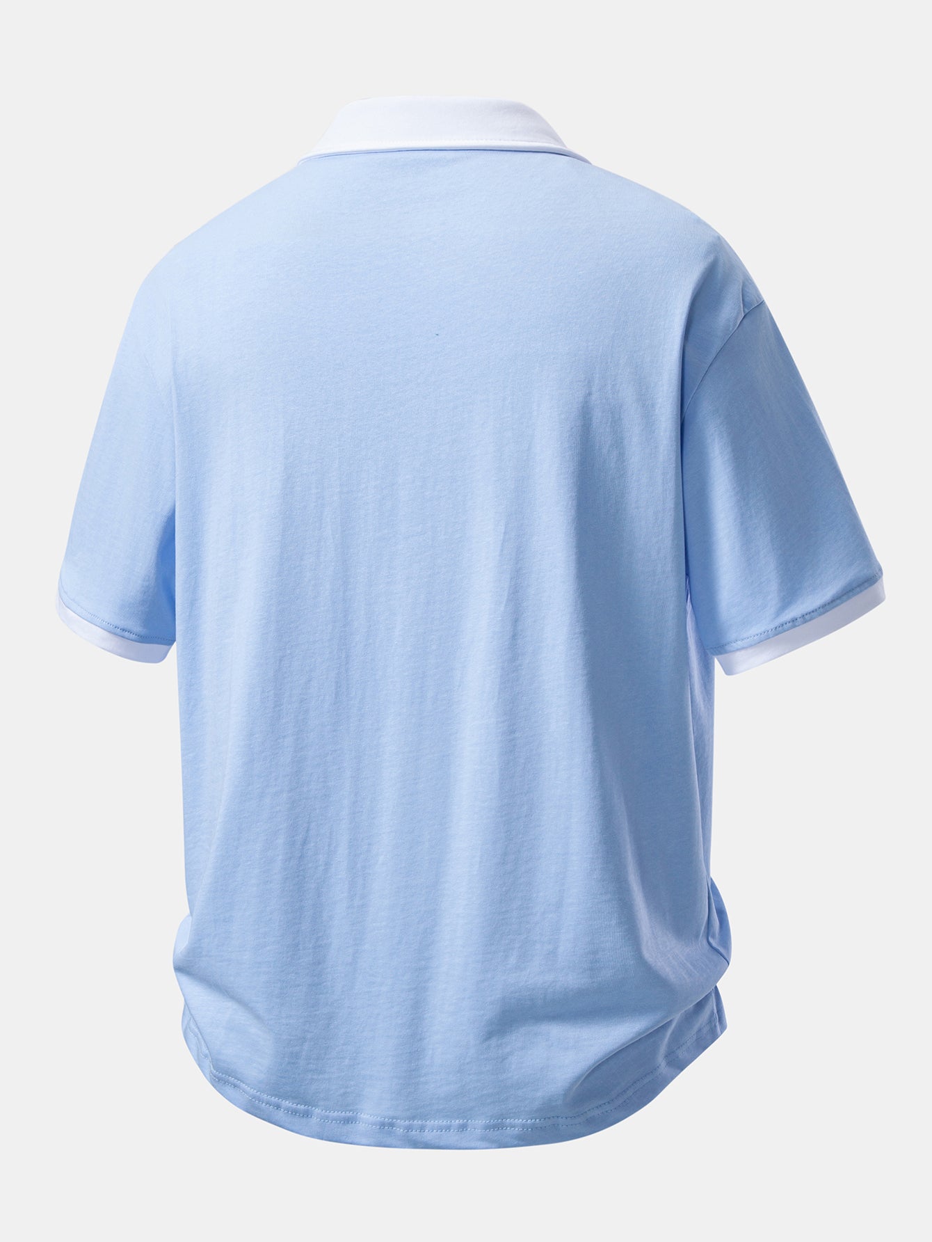 Comfortable Contrast Cotton Polo with Relaxed Fit