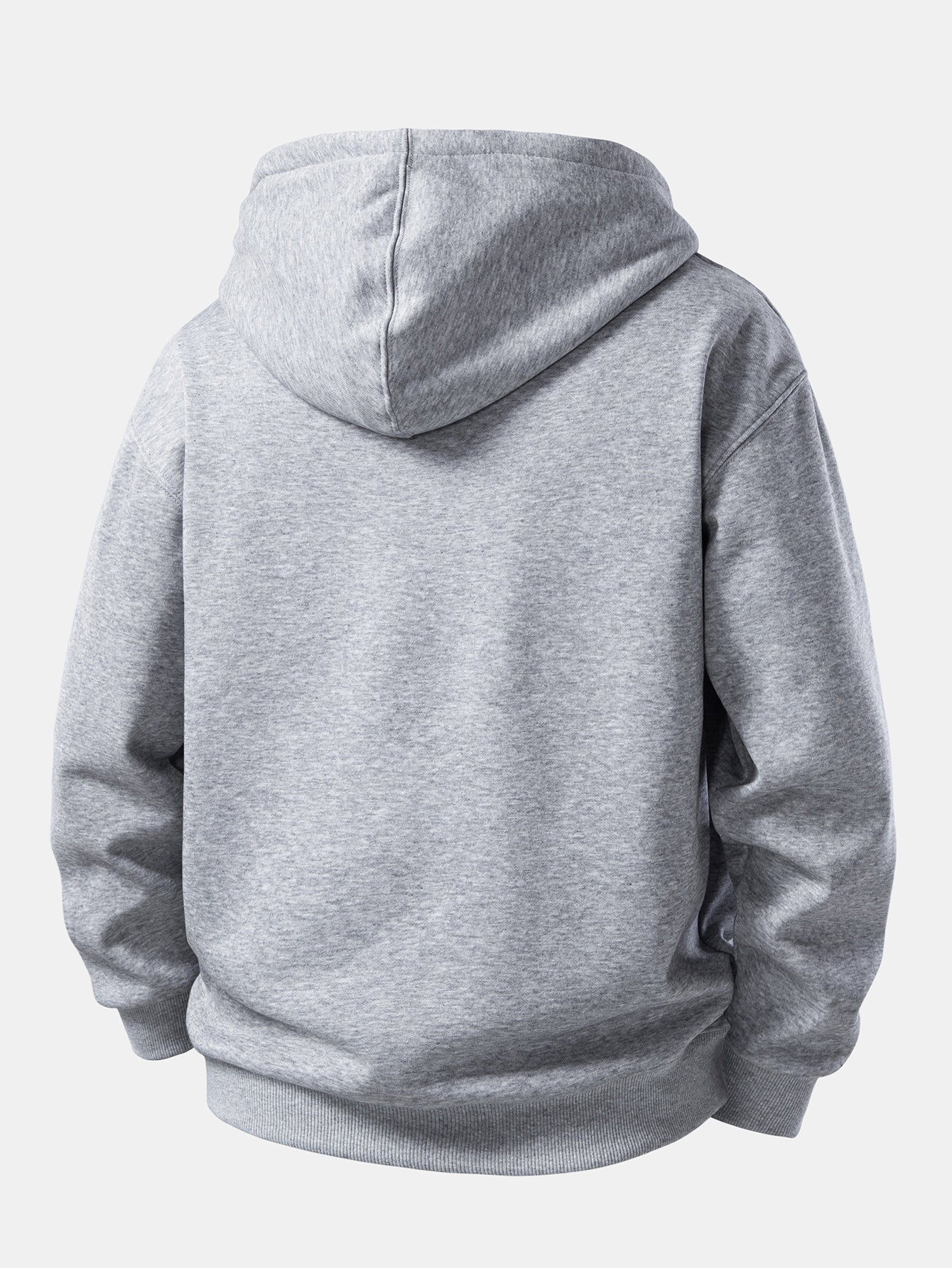 Zip-Up Hoodie with Black Cat Print