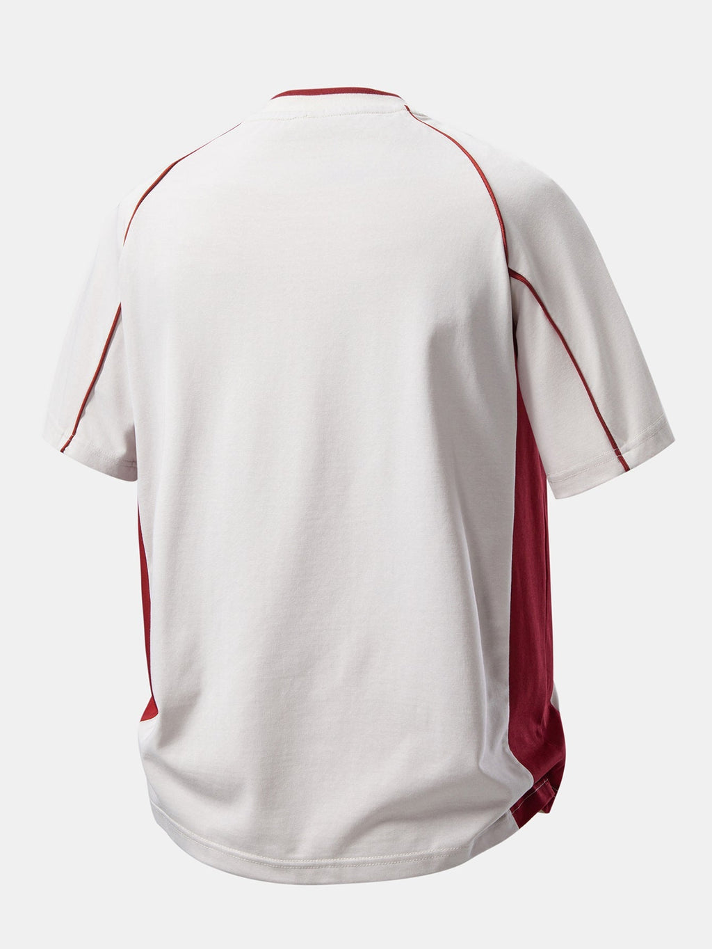 V-Neck Raglan T-Shirt with Contrast Piping