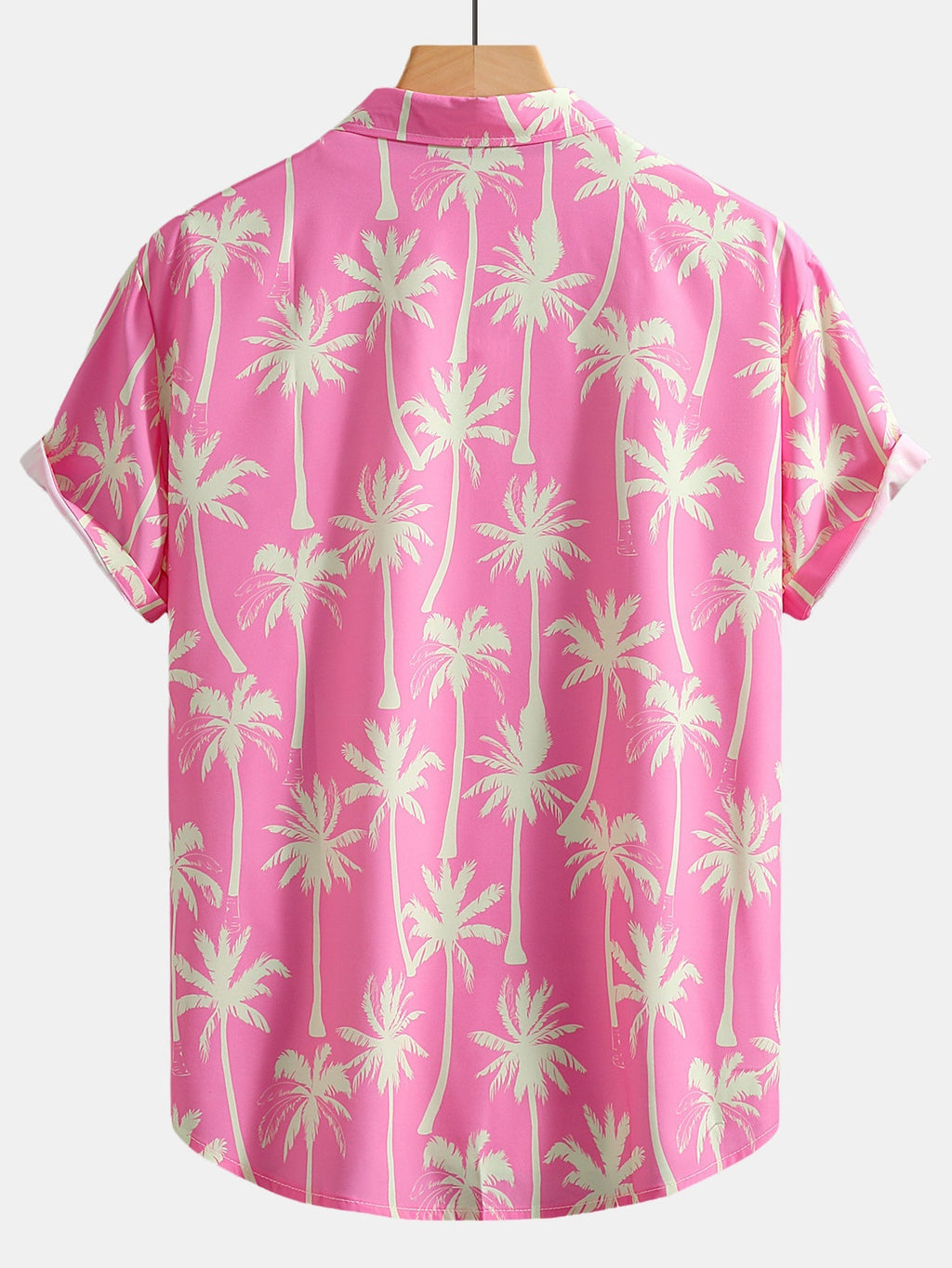 Button-Up Shirt with Palm Tree Print