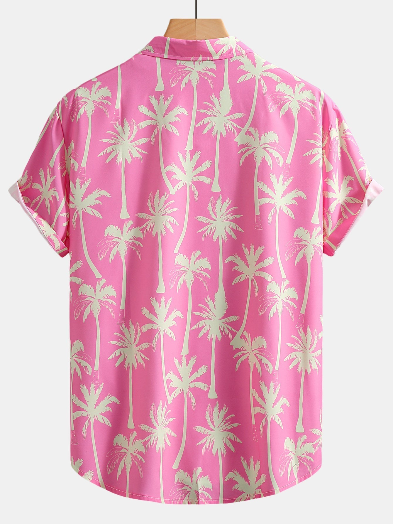 Button-Up Shirt with Palm Tree Print