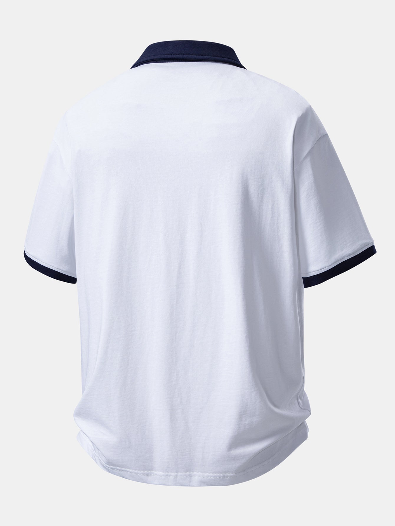 Comfortable Contrast Cotton Polo with Relaxed Fit