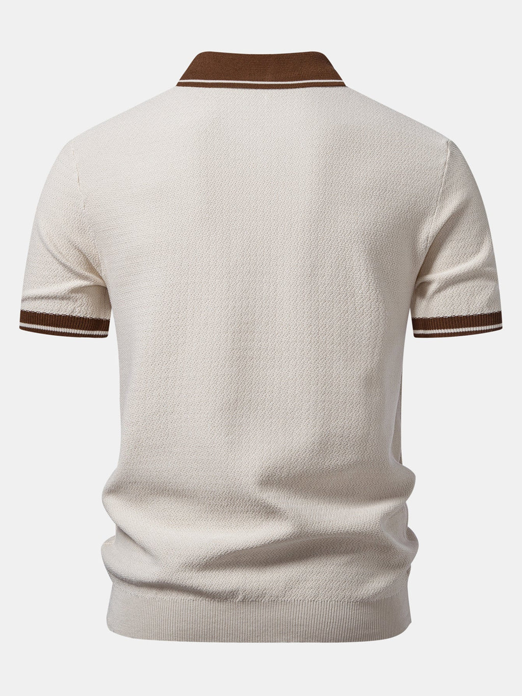 Two-Tone Zipper Knit Polo
