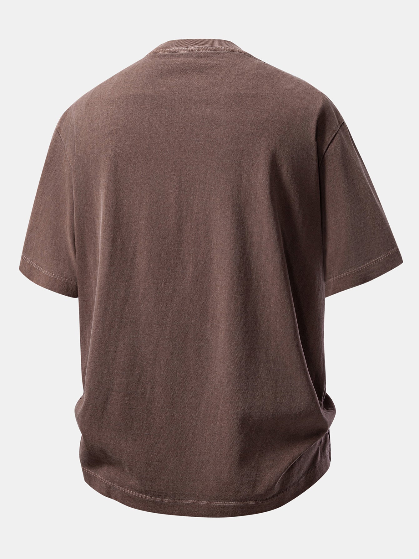 Relaxed Fit Heavyweight Washed Drop Shoulder Tee & Distressed Drawstring Shorts