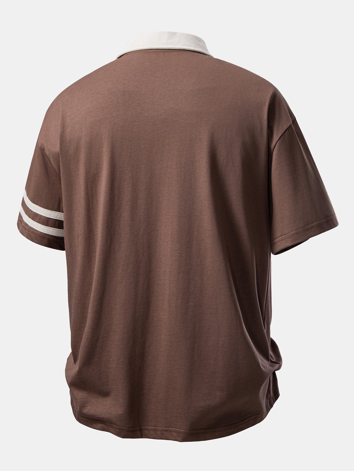 Relaxed Fit Milano Print Polo Shirt with Contrast Collar