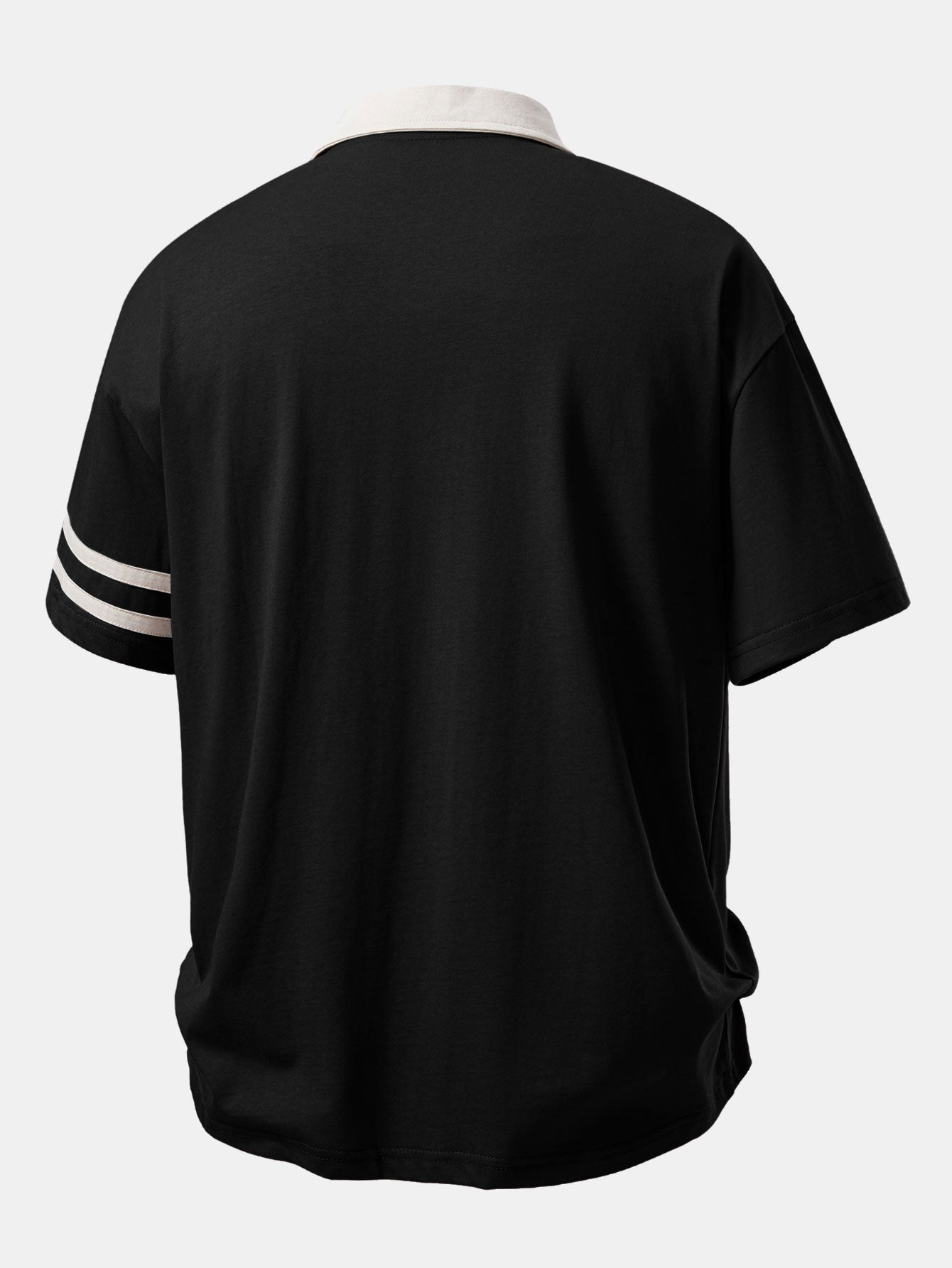 Relaxed Fit Milano Print Polo Shirt with Contrast Collar