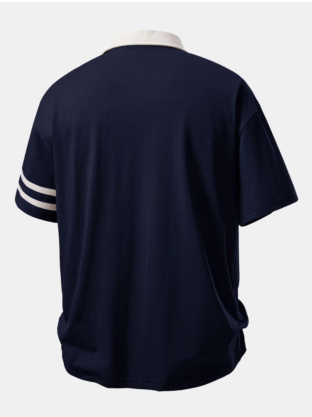 Relaxed Fit Milano Print Polo Shirt with Contrast Collar