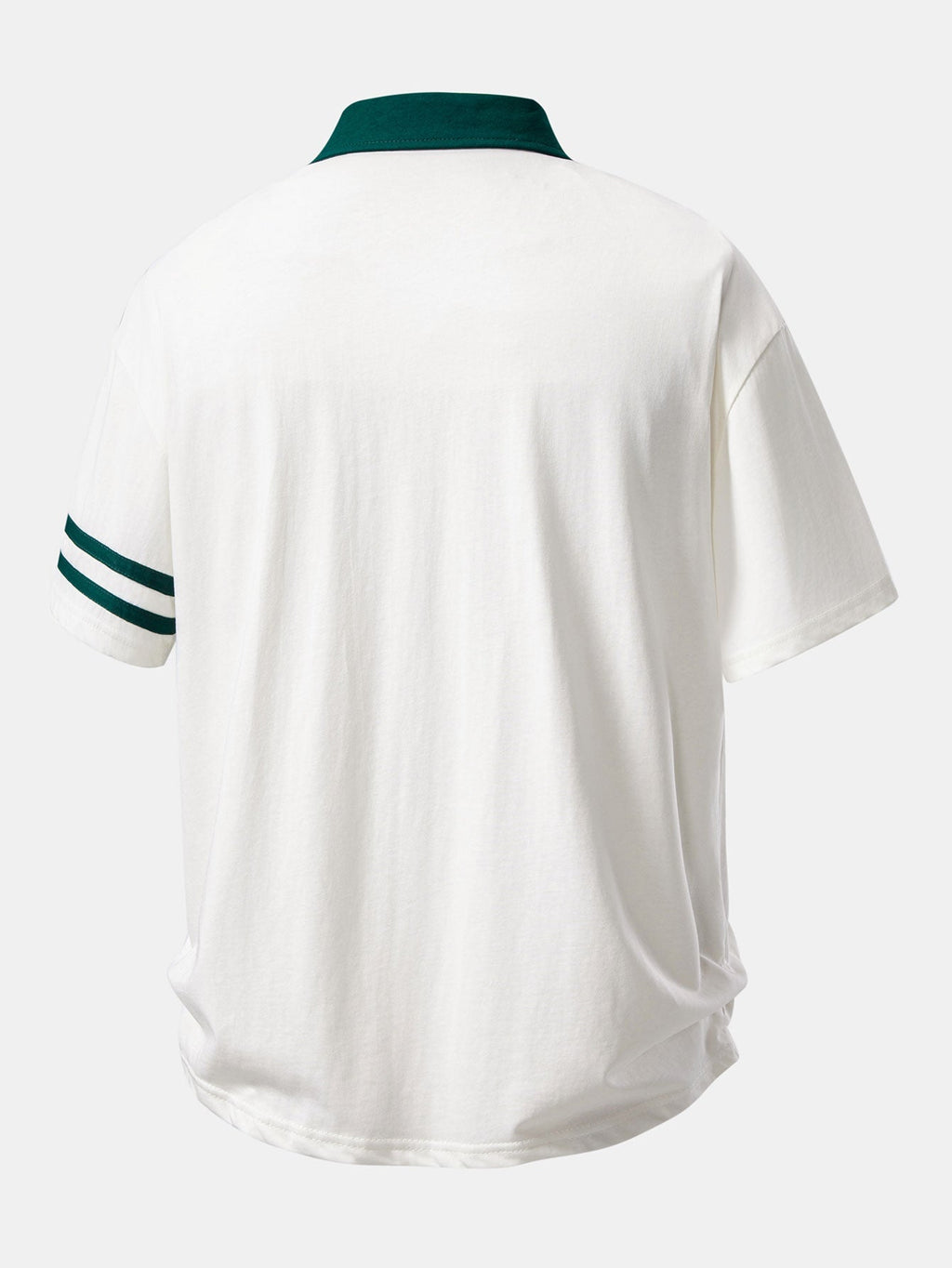 Relaxed Fit Milano Print Polo Shirt with Contrast Collar