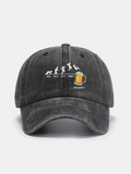 Washed Baseball Cap with Beer Weekly Plan Design