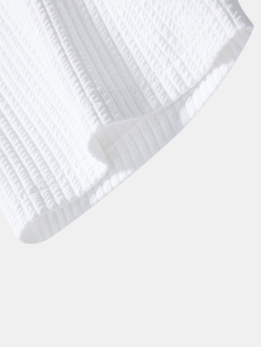 Button-Up Shirt with Contrast Ribbed Design