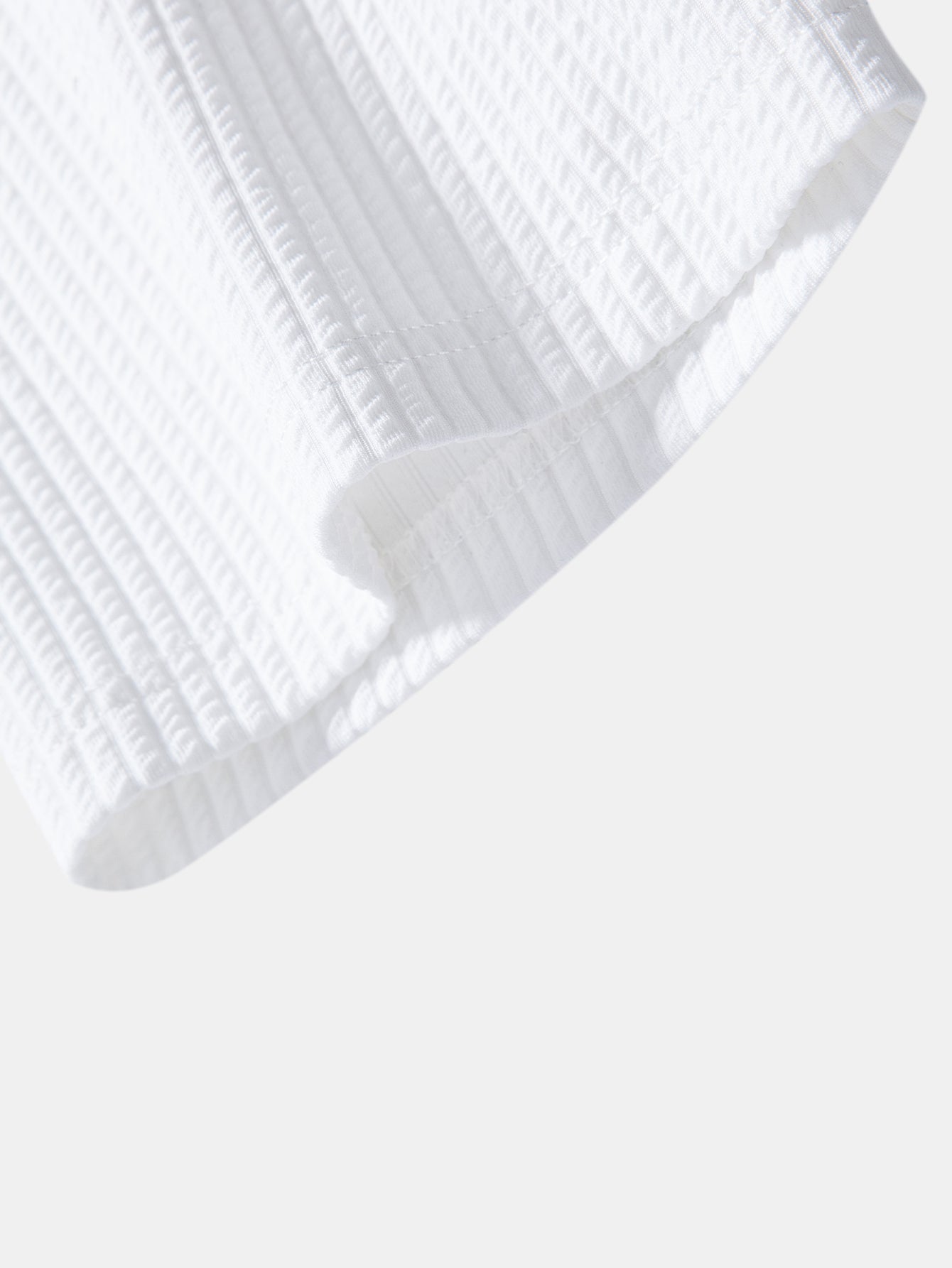 Button-Up Shirt with Contrast Ribbed Design