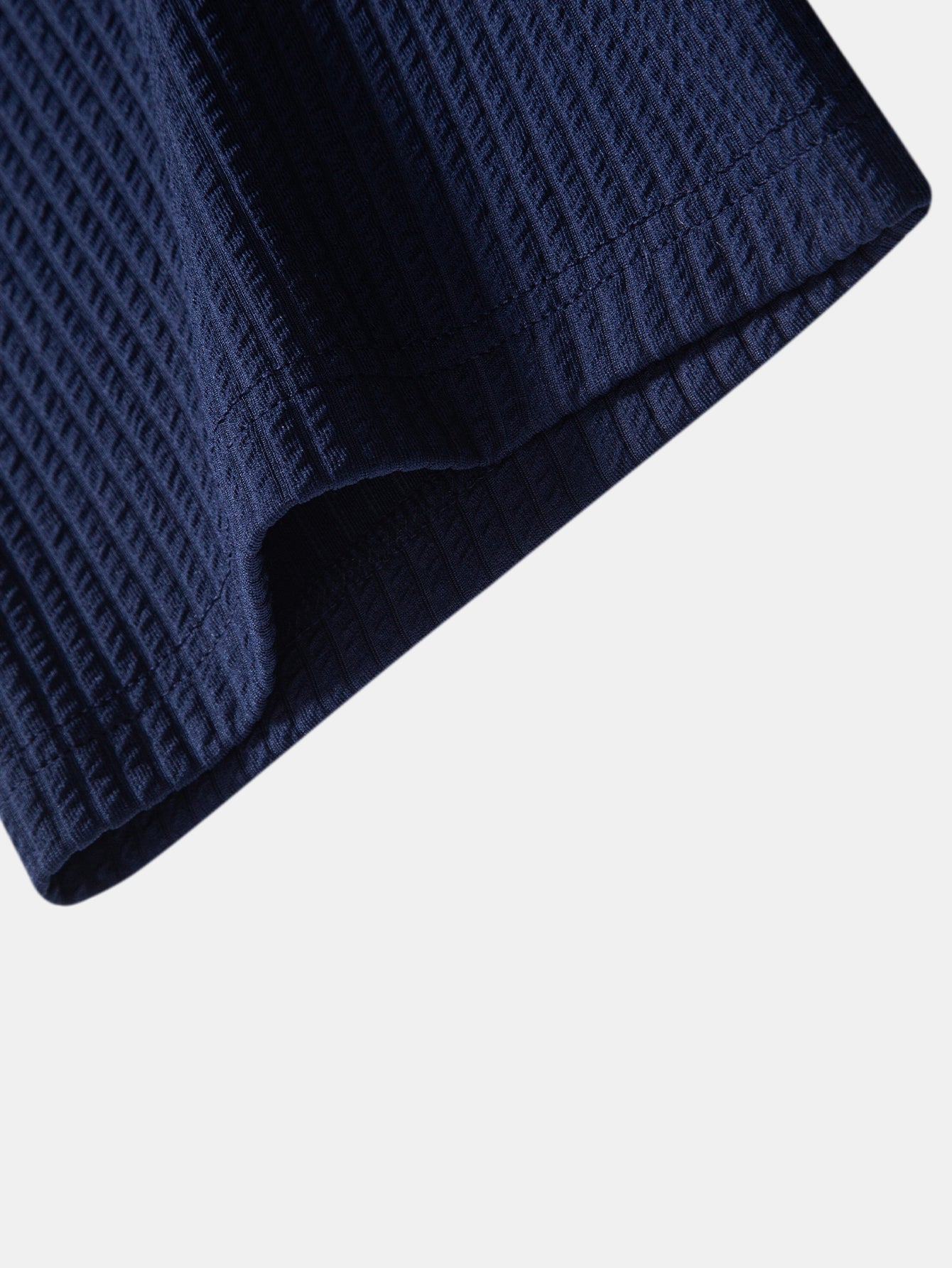 Button-Up Shirt with Contrast Ribbed Design