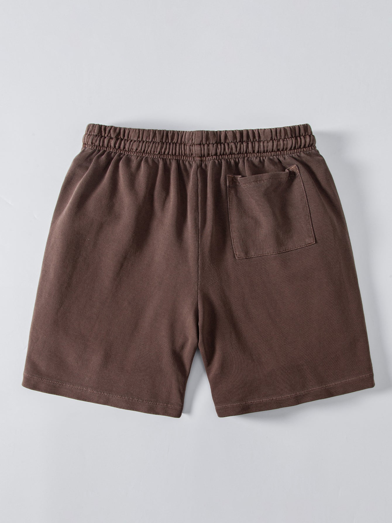 Relaxed Fit Heavyweight Washed Drop Shoulder Tee & Distressed Drawstring Shorts