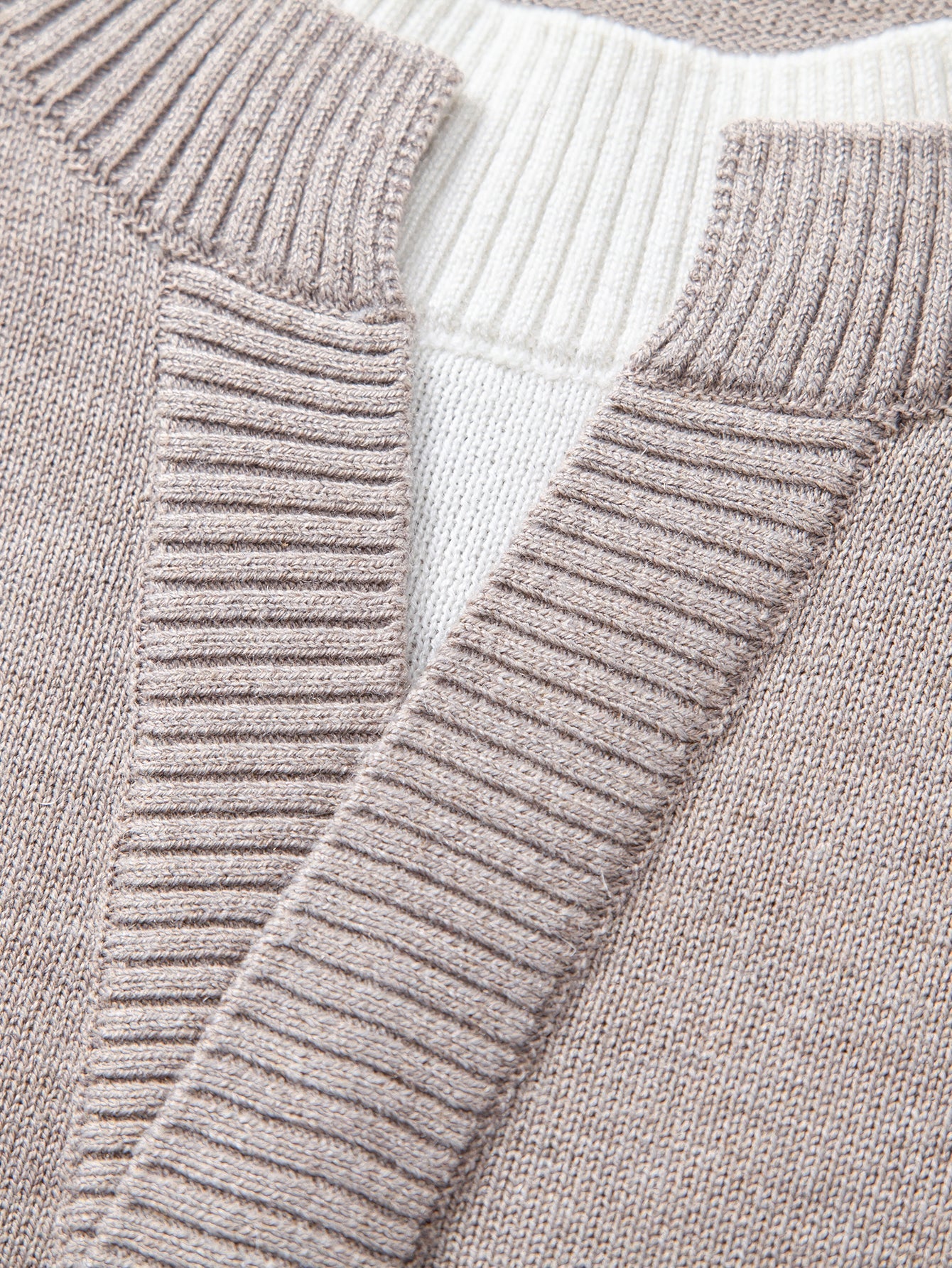 Long Sleeve Dual-Style Split Neck Sweater