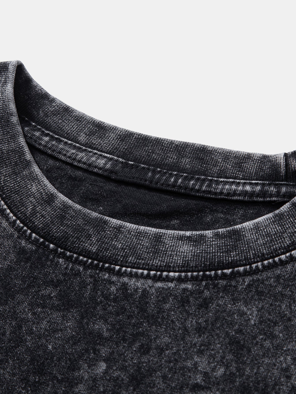 Casual Long Sleeve Washed Distressed Tee