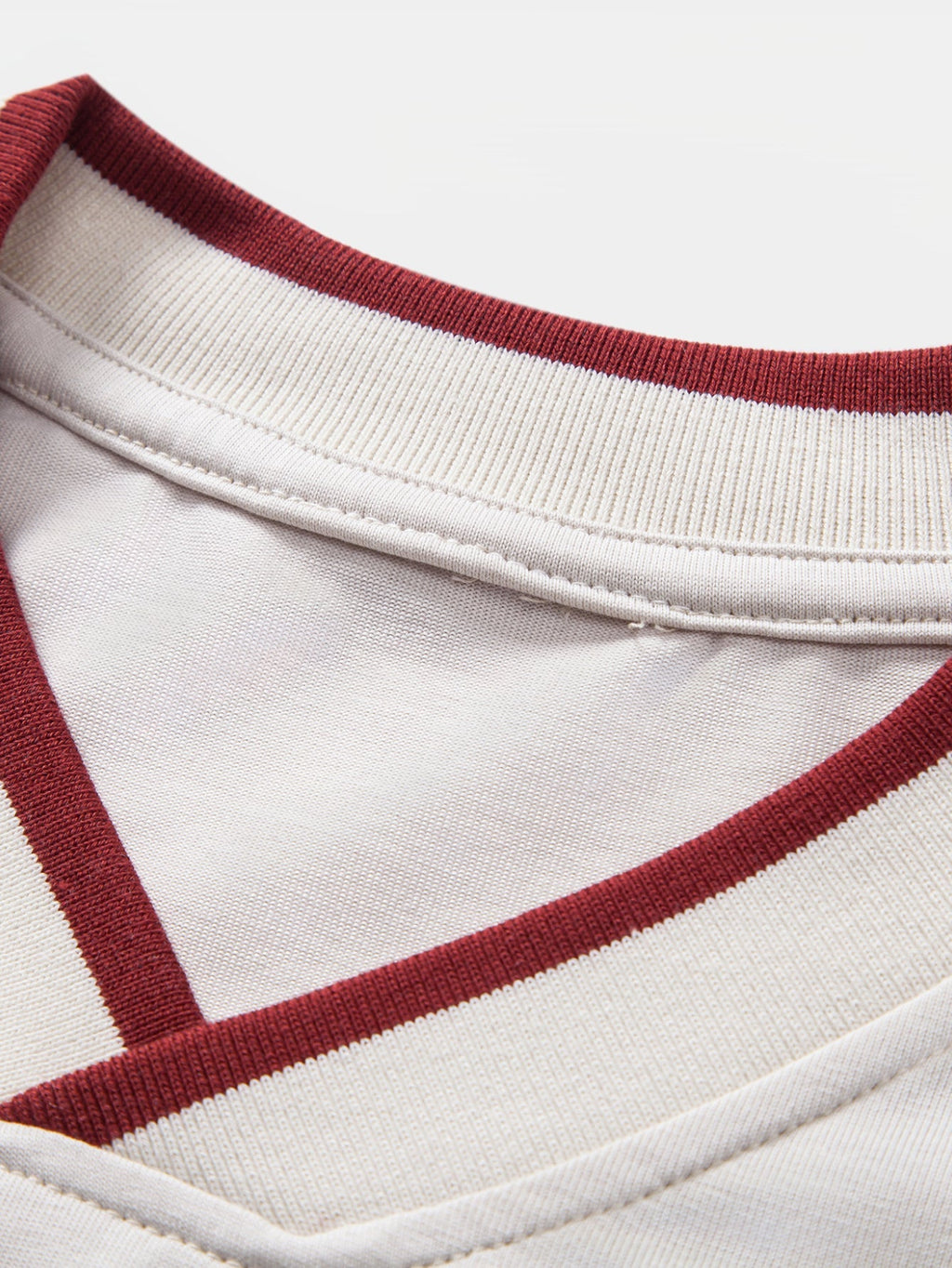 V-Neck Raglan T-Shirt with Contrast Piping