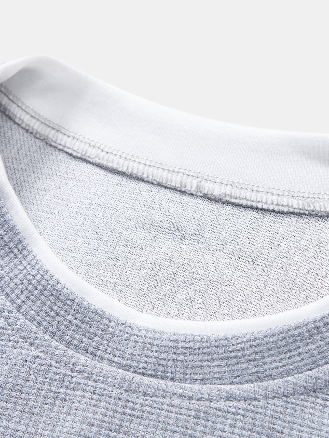 Comfortable 2-in-1 Waffle Knit Crew Neck T-Shirt