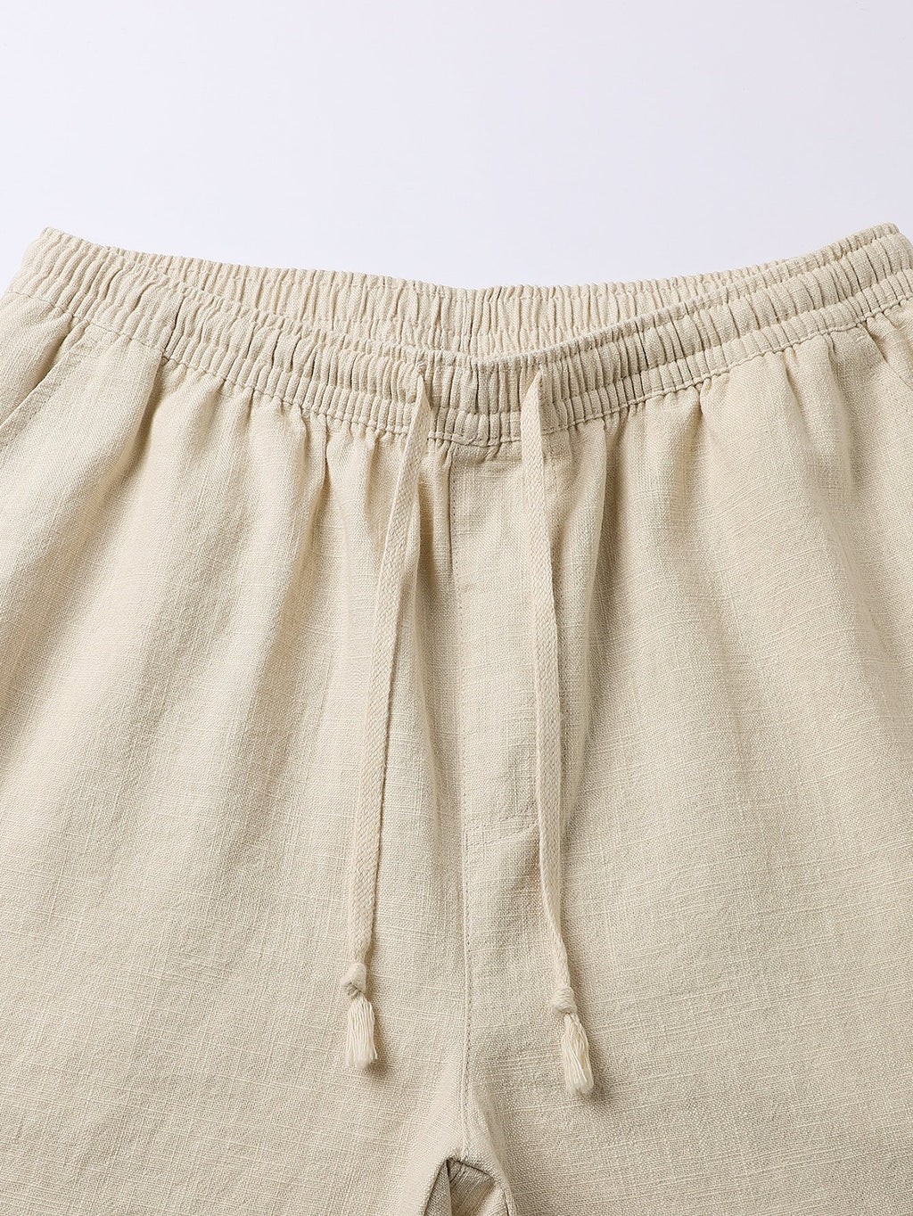 Drawstring Shorts in Linen-Cotton Blend