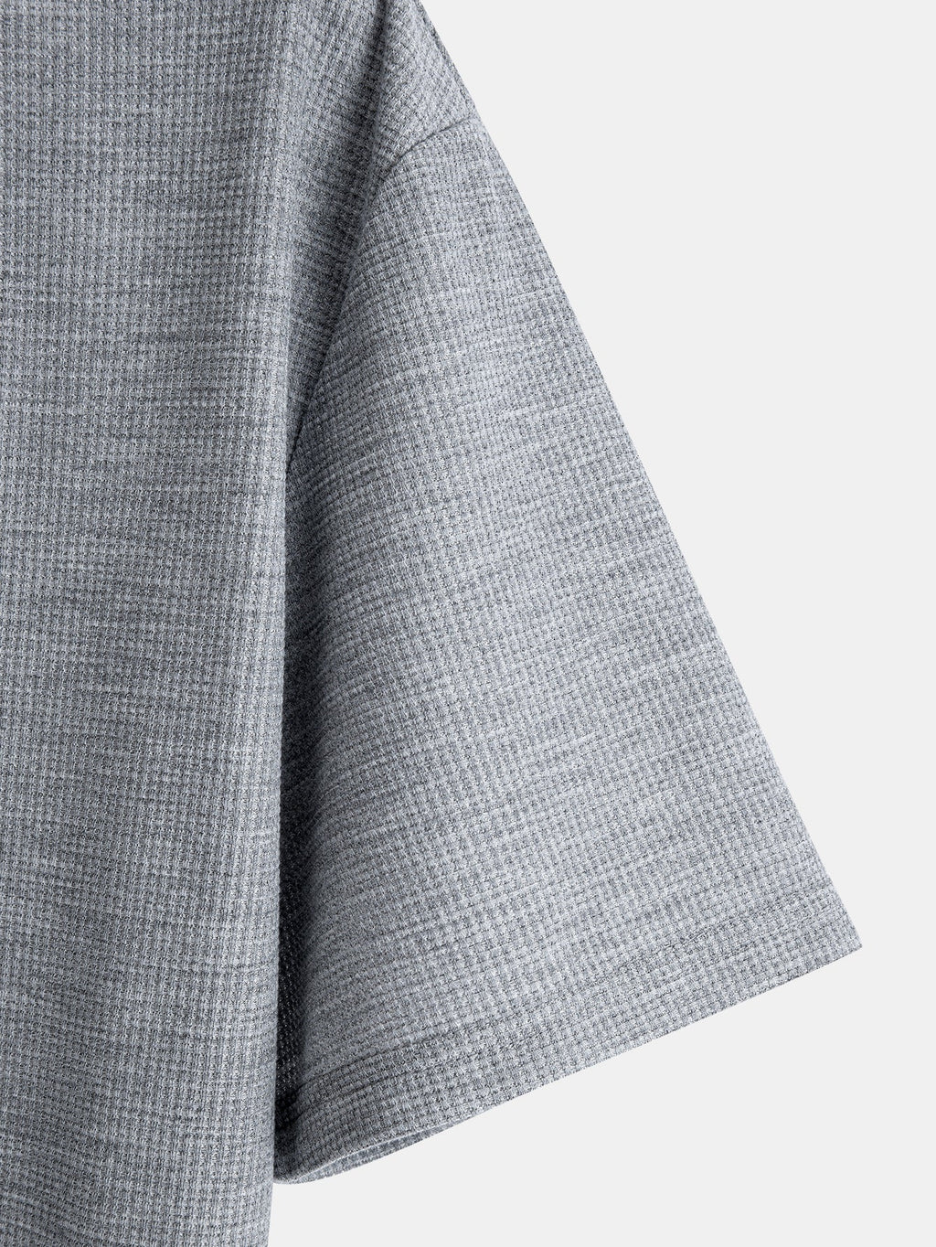 Comfortable 2-in-1 Waffle T-Shirt with Notched Collar