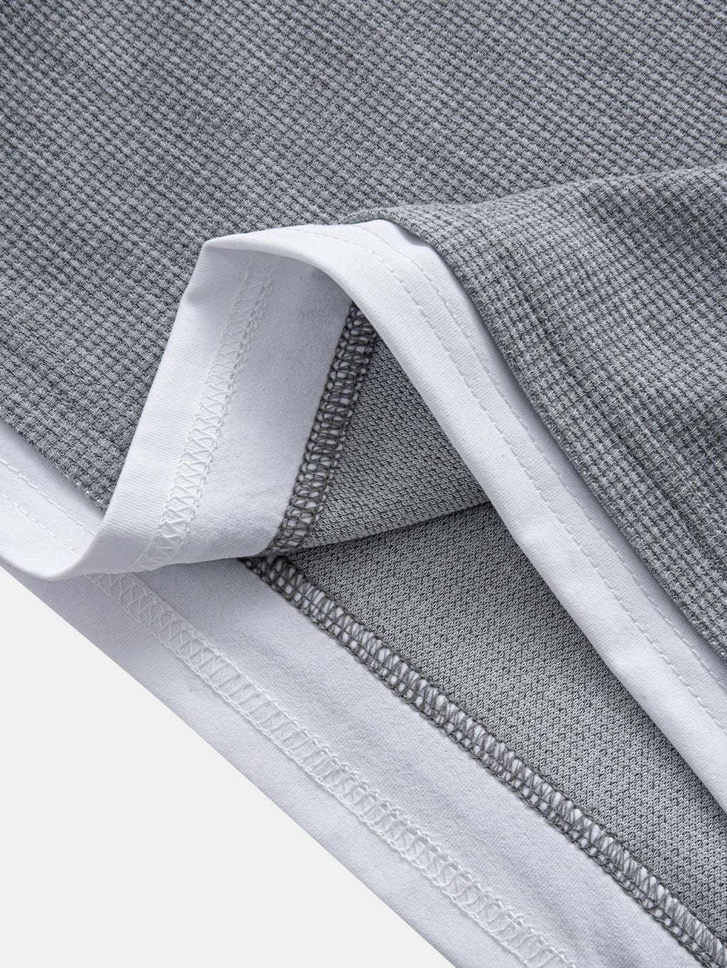 Comfortable 2-in-1 Notched Collar Waffle T-Shirt & Pleated Waffle Straight Leg Pants