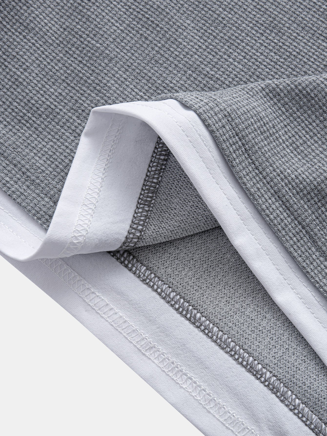 Comfortable 2-in-1 Notched Collar Waffle T-Shirt & Pleated Waffle Straight Leg Pants