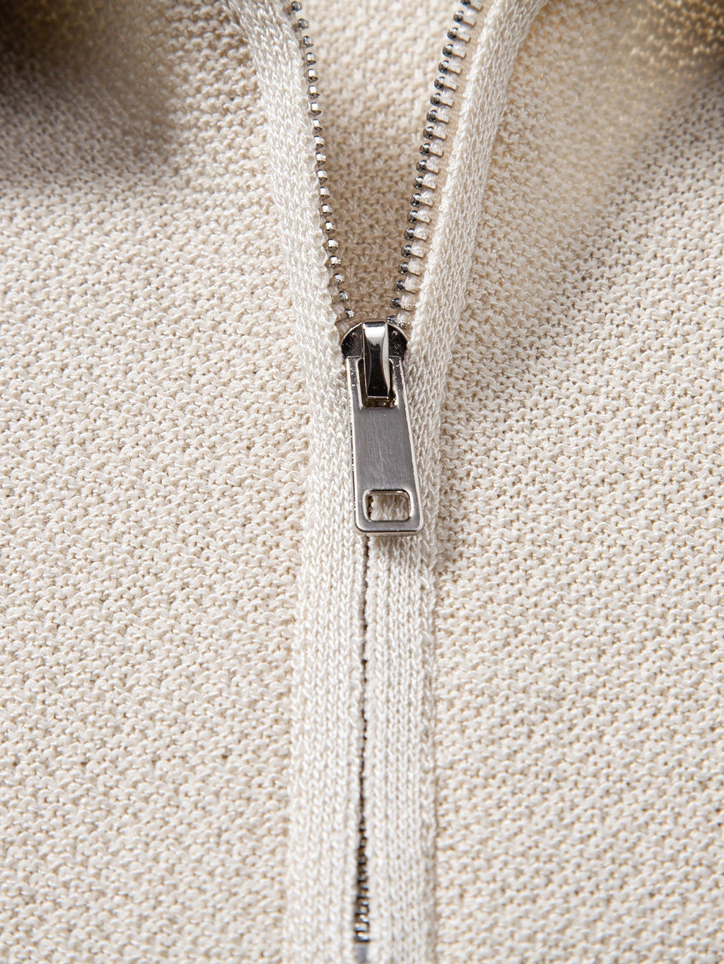 Two-Tone Zipper Knit Polo