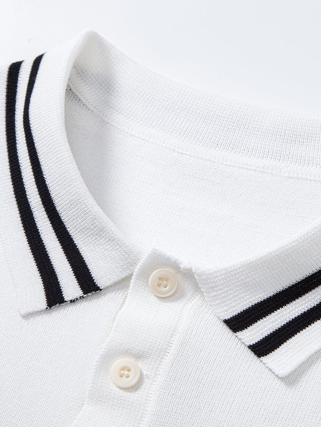 Twisted Jacquard Knit Polo with Contrast Trim & Slim Fit Tapered Trousers