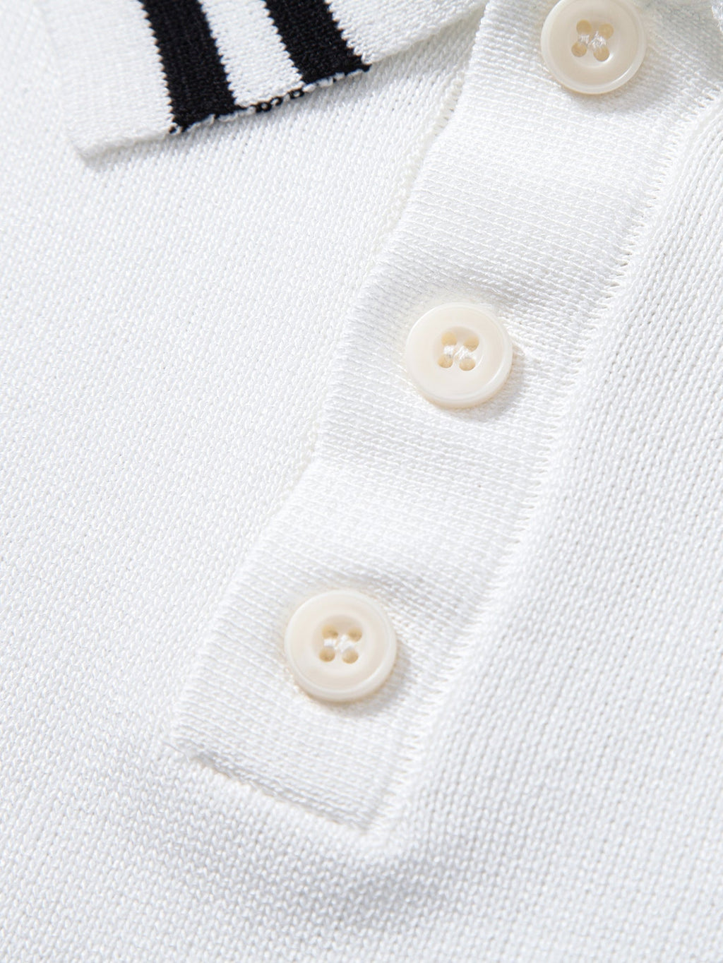 Twisted Jacquard Knit Polo with Contrast Trim