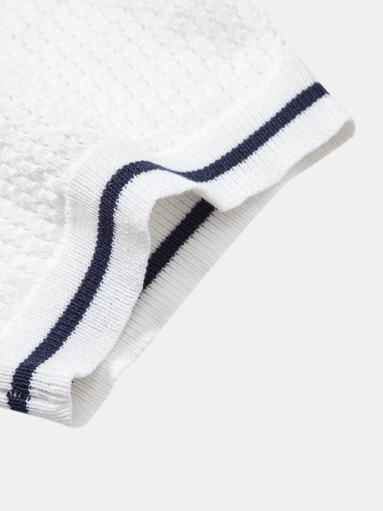 Johnny Collar Knit Polo with Contrast Stripe Trim and Pocket