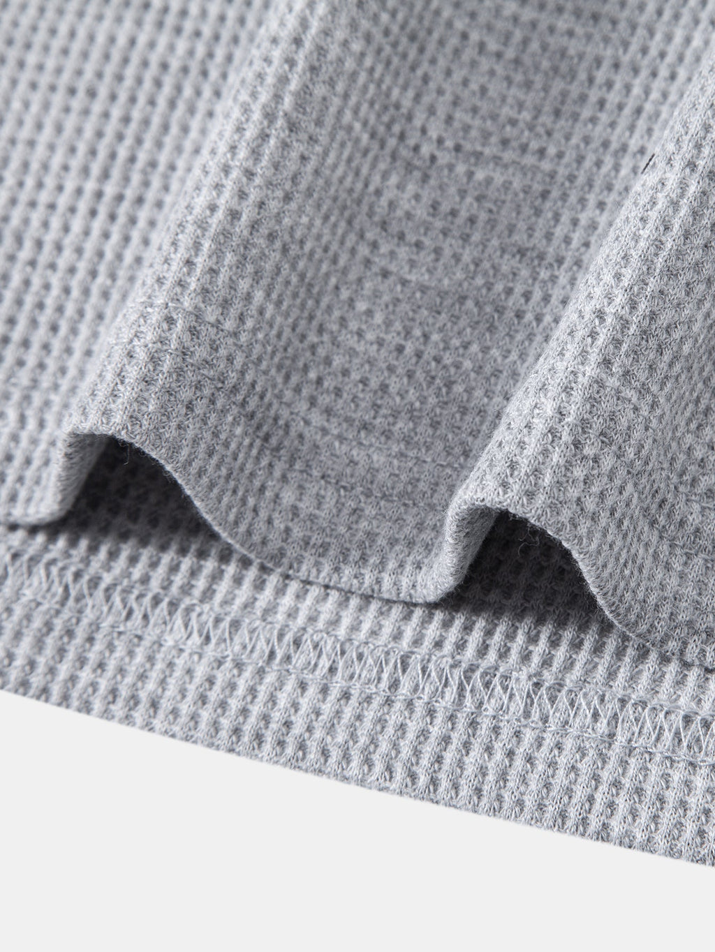 Dual-Function Waffle Henley Top