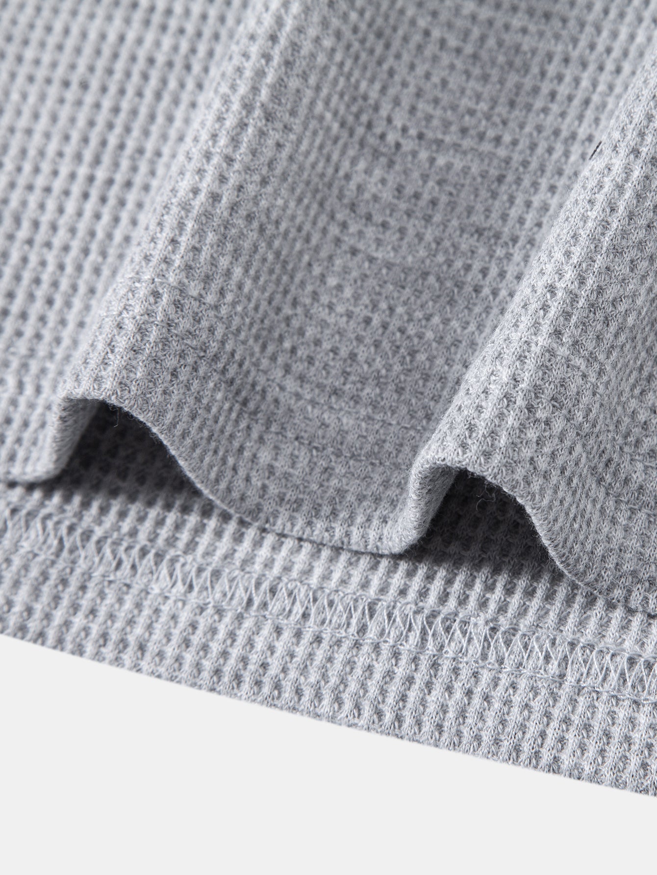 Dual-Function Waffle Henley Top
