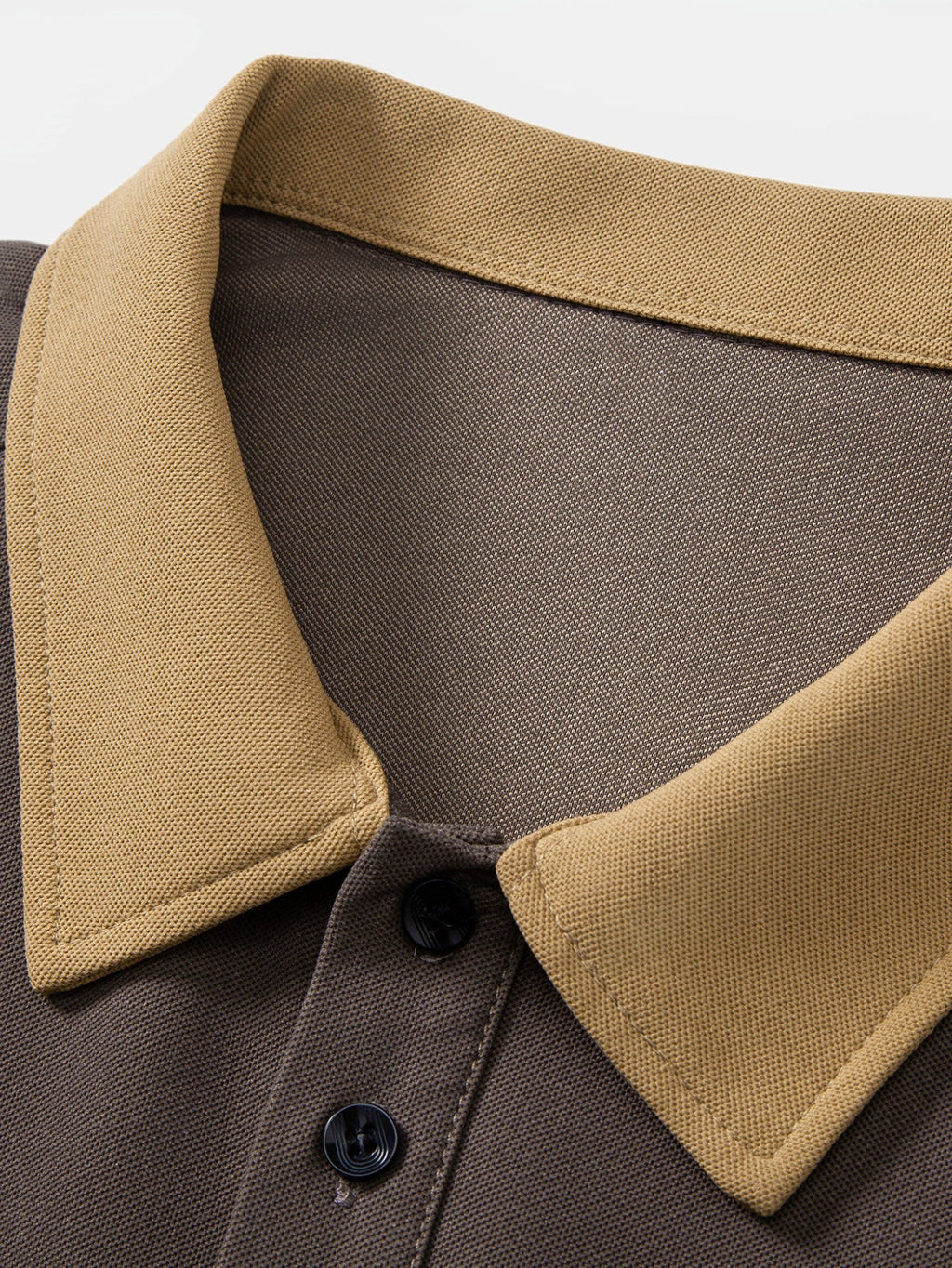 Two-Tone Collar Polo Shirt