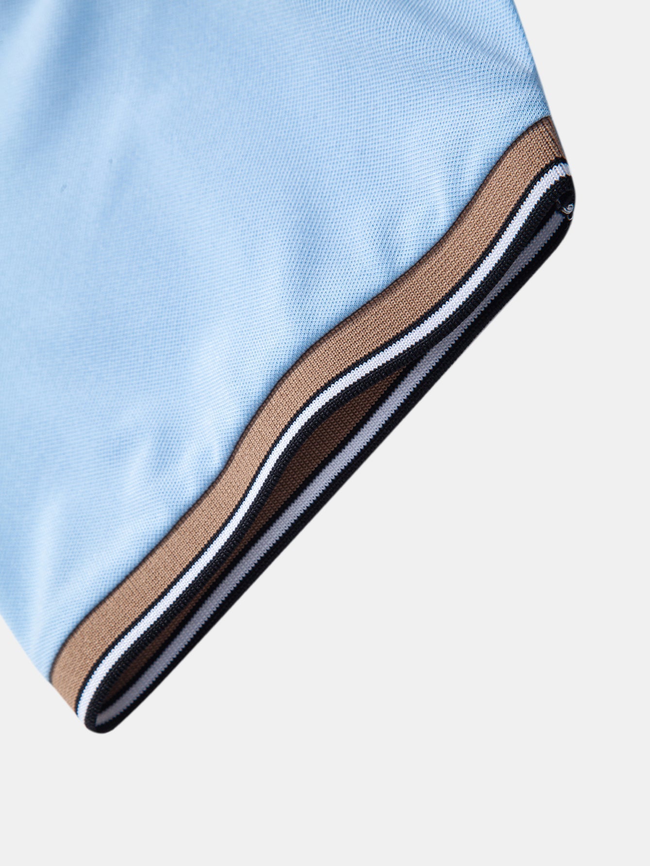 Striped Collar Polo with Contrast Details