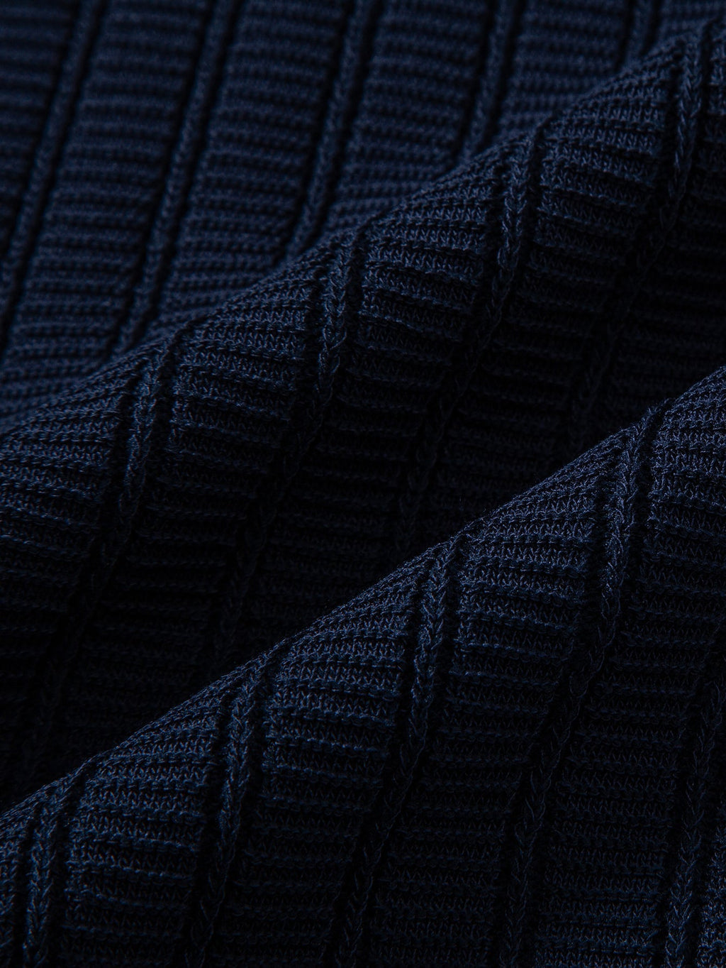 Textured Contrast Johnny Collar Knit Polo with Drawstring Waffle Knit Pants