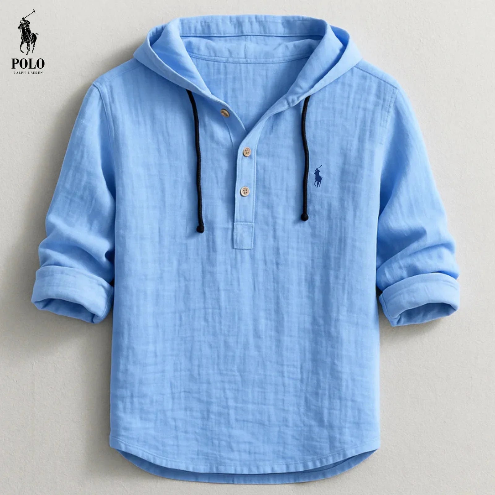 Luxury Linen-Cotton Hooded Shirt