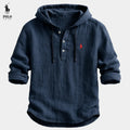 Luxury Linen-Cotton Hooded Shirt