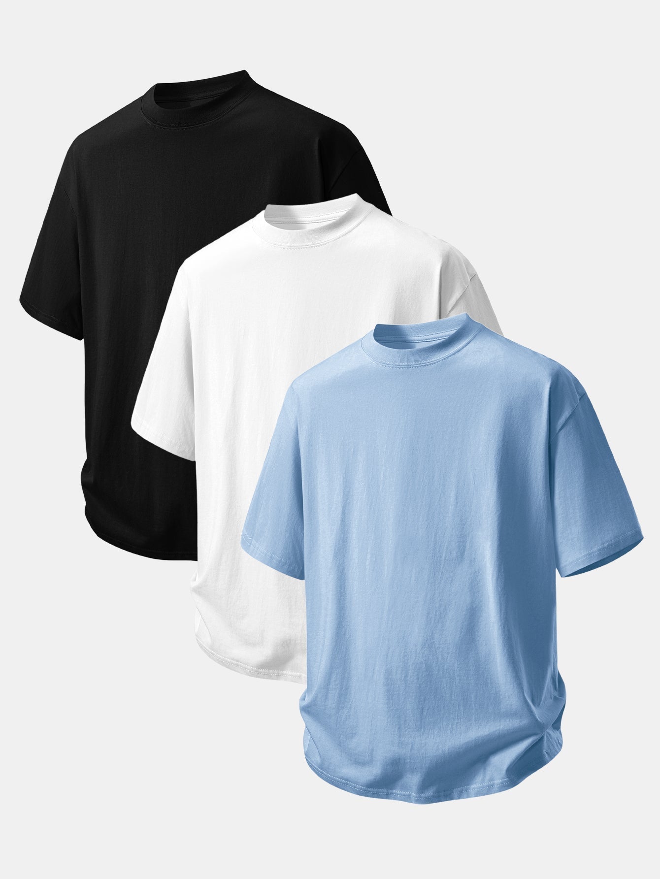 Set of 3 Relaxed Fit Cotton T-Shirts