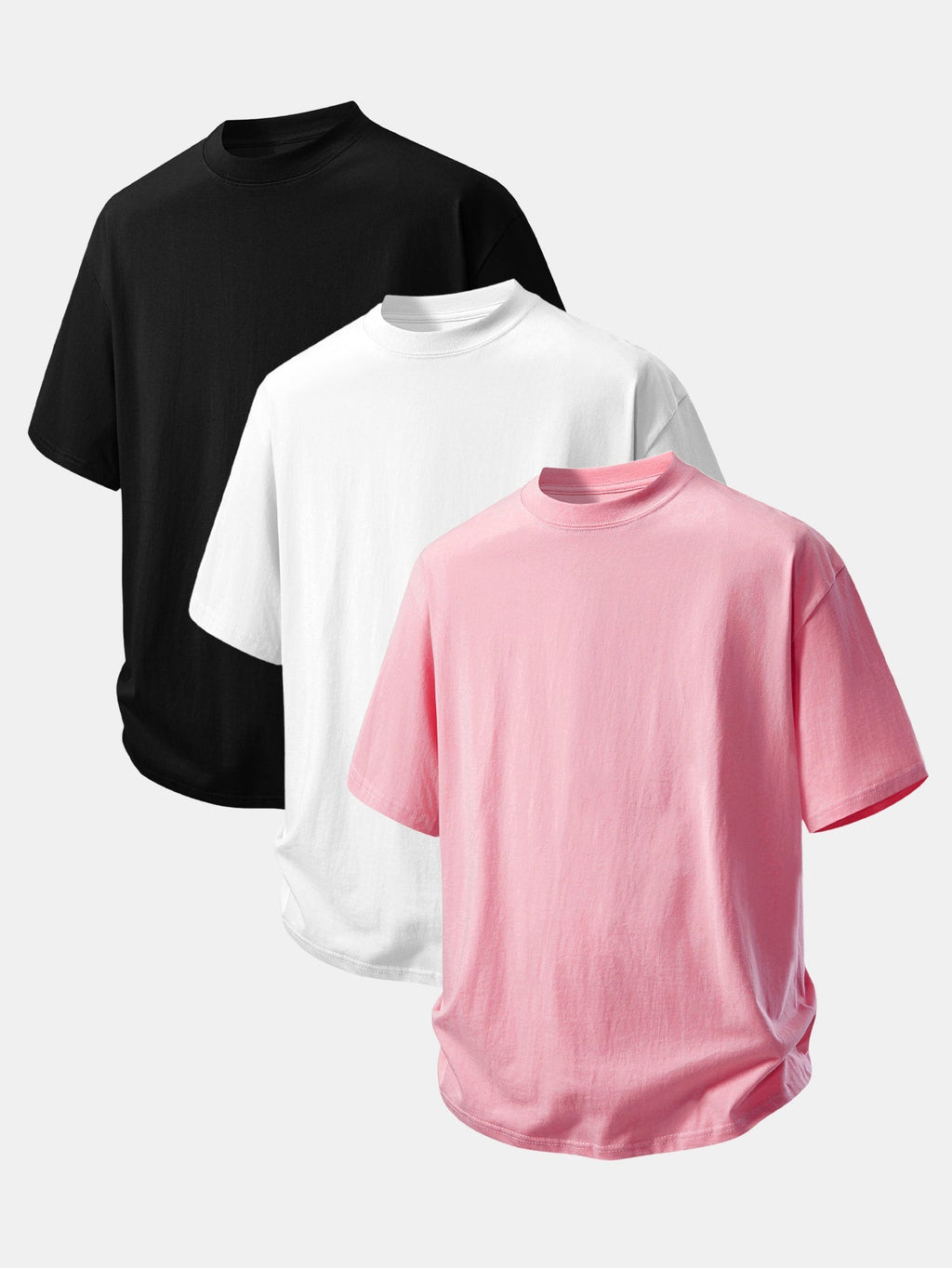 Set of 3 Relaxed Fit Cotton T-Shirts