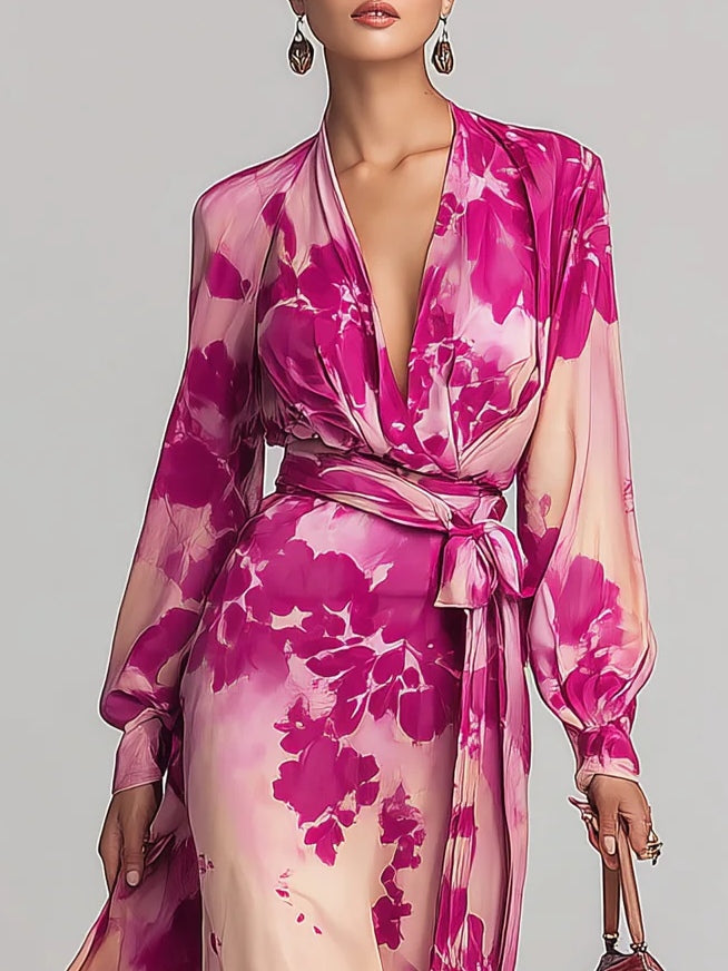 Rose Bloom Maxi Dress