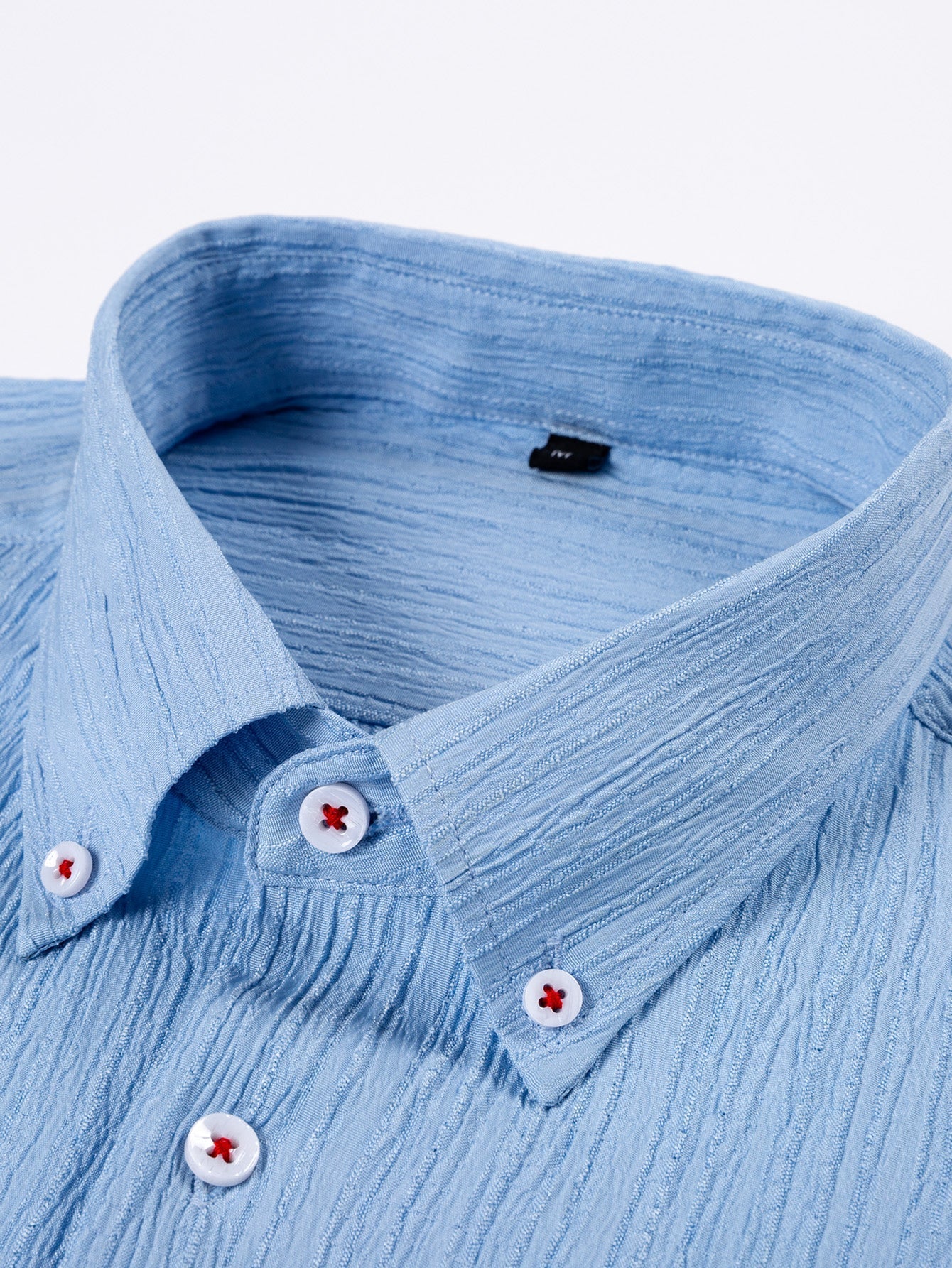 Button-Up Crinkle Shirt with Long Sleeves