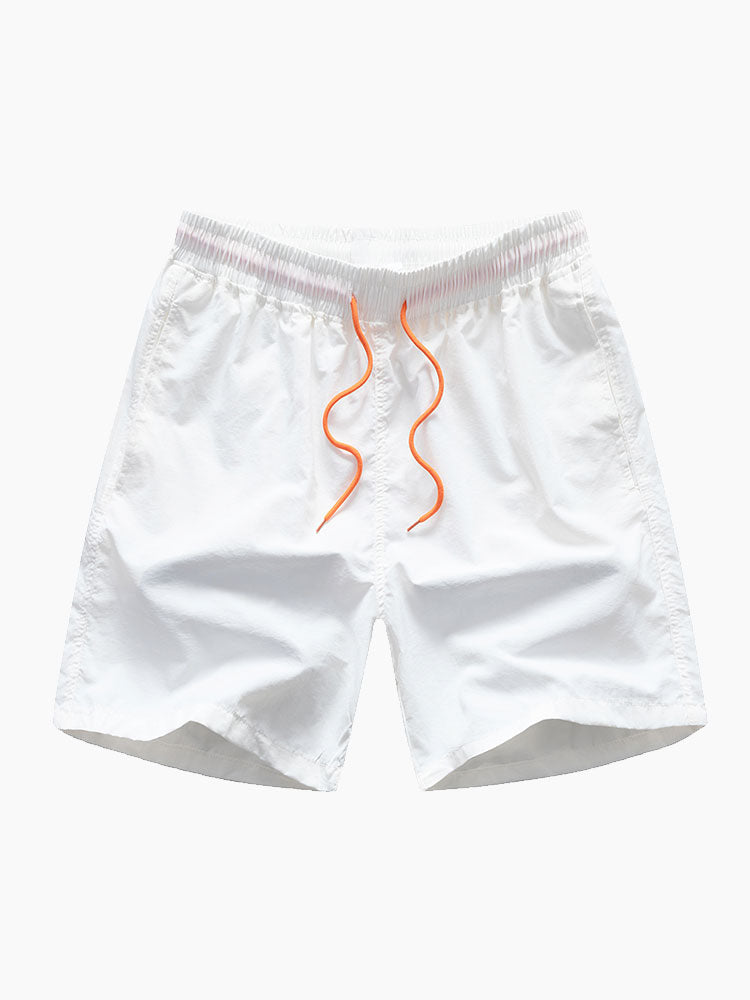 Paisley Pattern Button-Up Shirt with Matching Swim Shorts